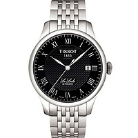 TISSOT天梭手表力洛克系列男士手表钢带黑盘机械男表T41.1.483.53（黑色）