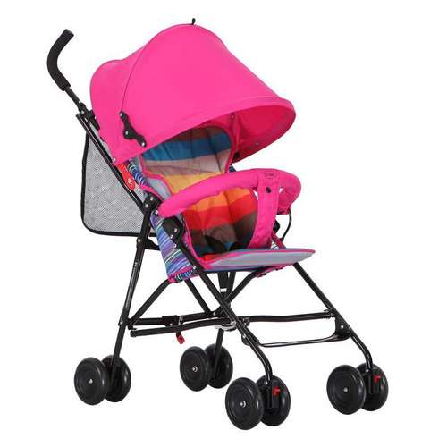 CHBABY超轻便透气全蓬冬夏两用婴儿推车伞车（桃红）