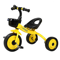 乐卡(Lecoco)儿童三轮车脚踏车2015新款运动型（黄色）