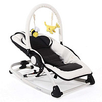 CHBABY婴儿摇椅皮质风尚多功能便携式摇椅旗舰版（黑白）