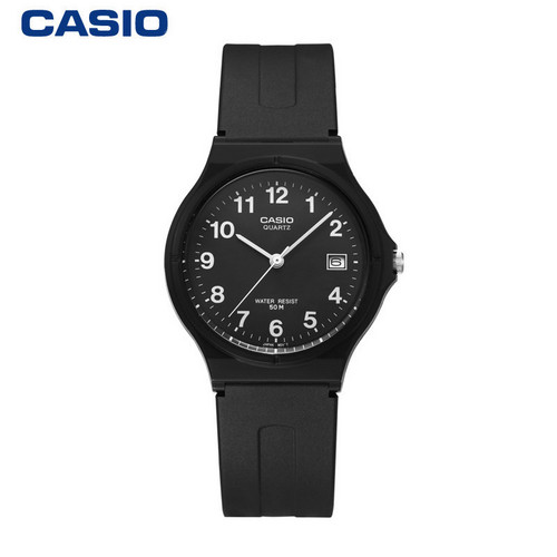 CASIO 卡西欧手表 经典超薄日历指针表MW-59- 1B 7B学生简约指针户外运动表中性表（MW-59-7B）