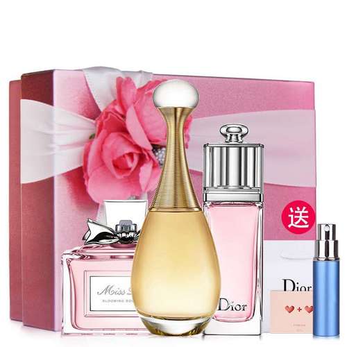 Dior/迪奥女士香水礼盒套装 三件套真我5ml+魅惑5ml+花漾5ml（5ML,粉色）