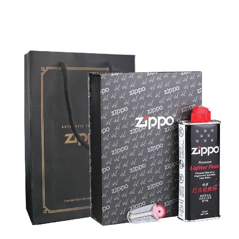 芝宝zippo打火机 新款专用礼盒套装（不含打火机）礼盒 手提袋（黑色）