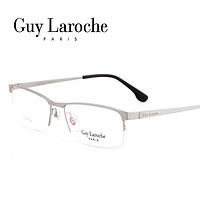 姬龙雪GL0516商务纯钛半框大码男士枪色近视框架眼镜（黑色）