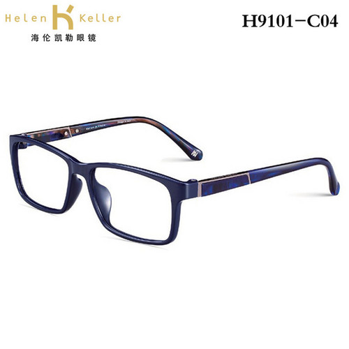 新款海伦凯勒眼镜架男全框板材近视眼镜框（深蓝色）