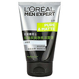 欧莱雅（LOREAL）男士控油炭爽净亮洁面膏（100ML,黑色）