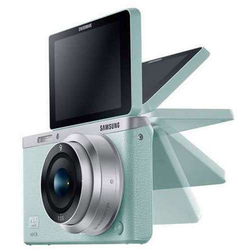 三星(SAMSUNG) NX mini 微单相机 (9mm)（单镜头定焦套装,绿色）